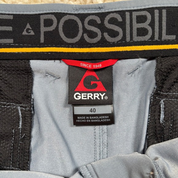 GERRY Men's Gray Outdoor Cargo Shorts Size 40 Built In Belt Quick Dry - Picture 4 of 11